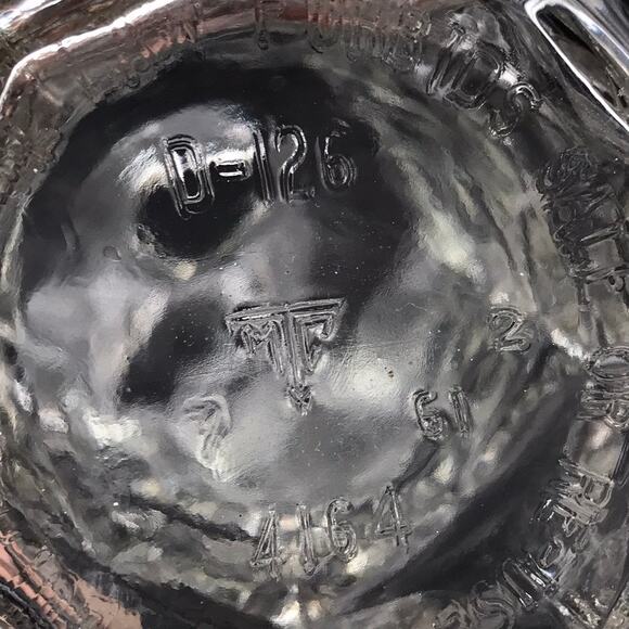 Mid-Century Glass Liquor Decanter Daisy Diamond Round Barware Bottle D-126 #4164 - Picture 9 of 9